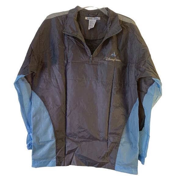 DISNEY PARKS Unisex Adult Blue/Grey Rain Jacket with Fold Up Pouch / Size: XS-S - Picture 1 of 11
